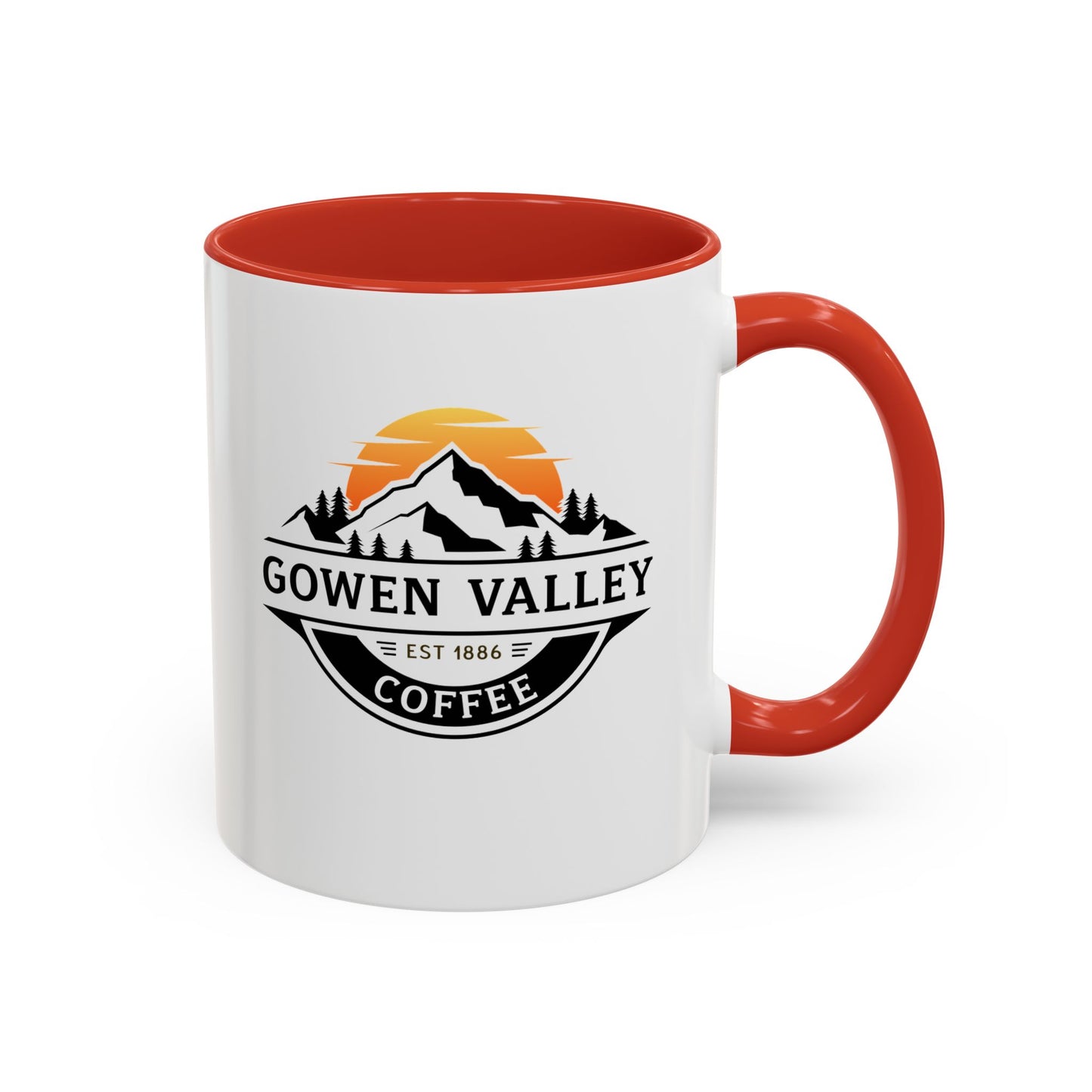 Gowen Valley Coffee Accent Mug (11/15oz) — Mountain Logo Coffee Cup