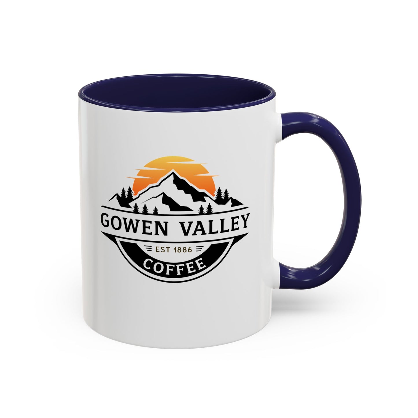 Gowen Valley Coffee Accent Mug (11/15oz) — Mountain Logo Coffee Cup