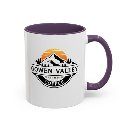 Gowen Valley Coffee Accent Mug (11/15oz) — Mountain Logo Coffee Cup