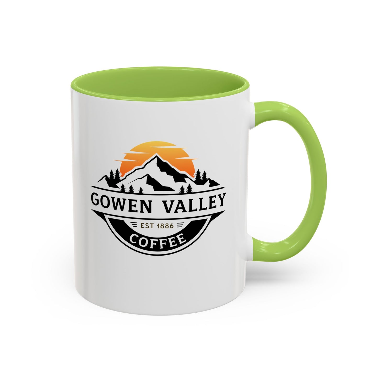 Gowen Valley Coffee Accent Mug (11/15oz) — Mountain Logo Coffee Cup